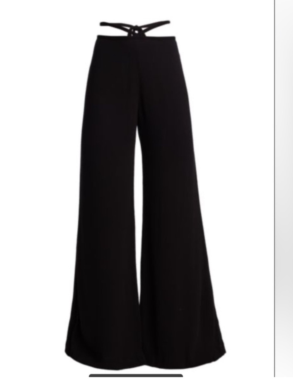Rumor the Label REVOLVE Black Wide-Leg Pants tie waist size M, NWT - Picture 2 of 3